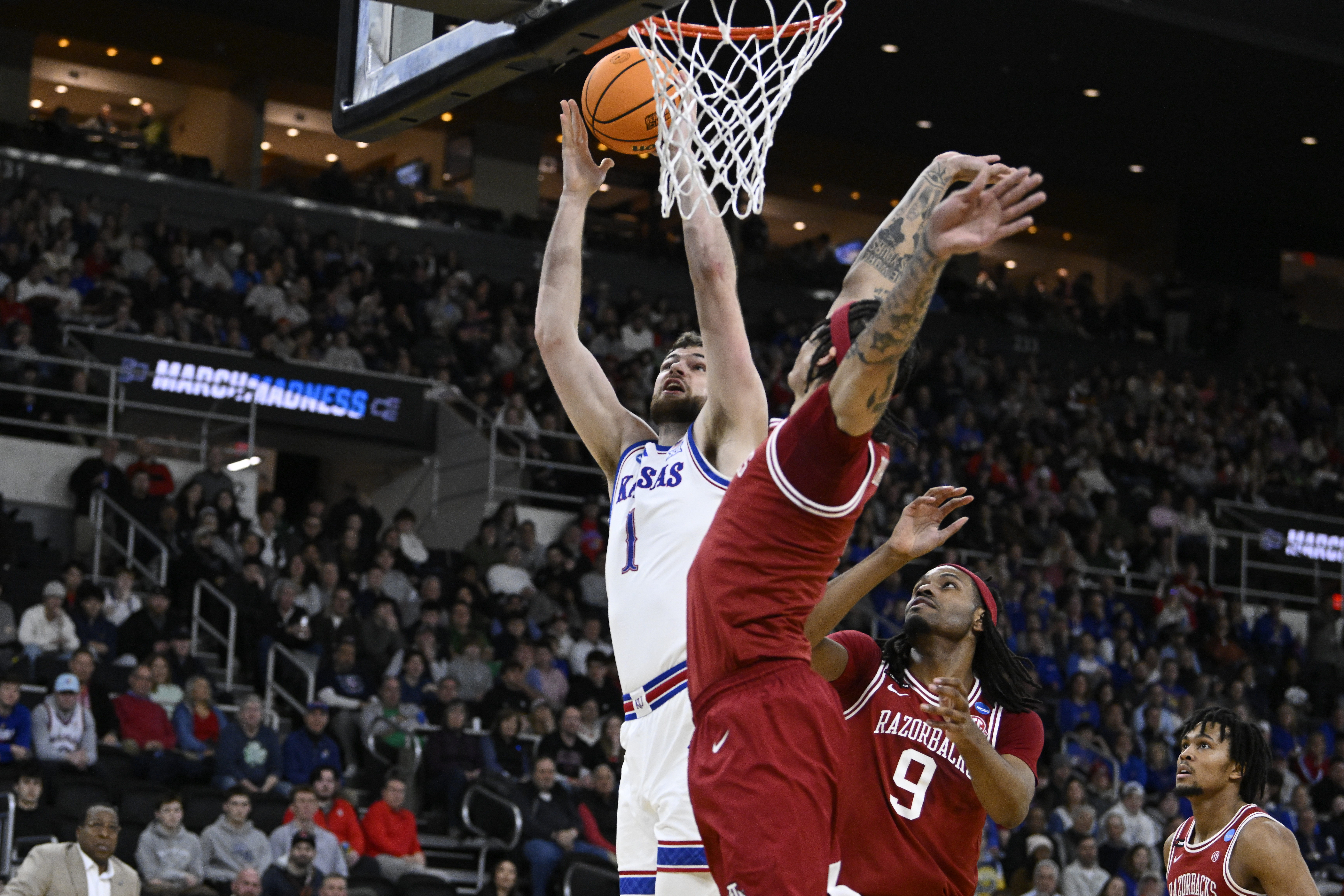 NCAA Basketball: NCAA Tournament First Round-Arkansas at Kansas - Source: Imagn
